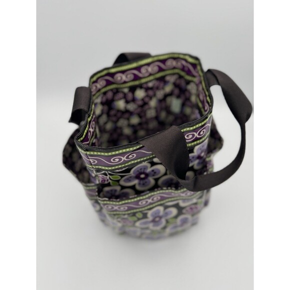Vera Bradley Shower Caddy Plum Petals Mesh Bottom Vinyl Travel College Bath - Picture 2 of 14